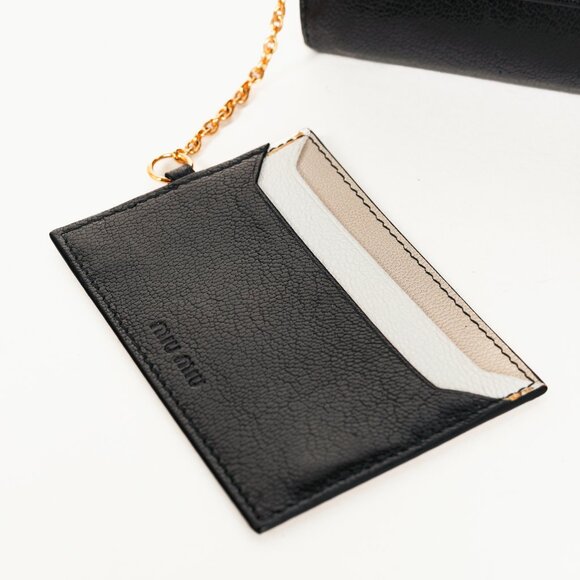 Miu Miu Black Madras Leather Long Wallet - Picture 5 of 12